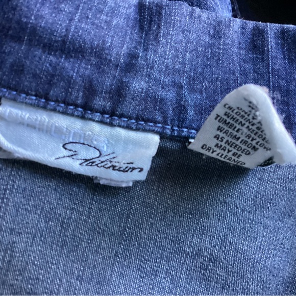 Chico’s Platinum Dark Blue Denim Jacket Size 2 - Picture 8 of 9